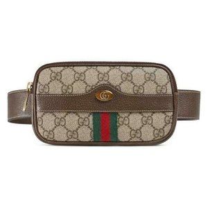 Gucci Ophidia Belt Small Size 85 Brown Gg Supreme